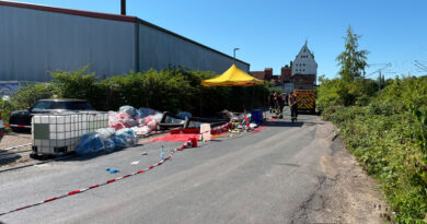 47. Einsatz: „H1 – Sonstige Hilfeleistung (Aufräumarbeiten Gefahrguteinsatz)“